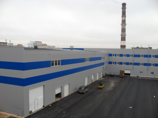 Складской комплекс площадью 13500 м2 на Пулковском шоссе, г. Санкт-Петербург  Общестроительные работы.